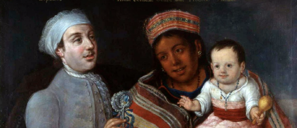 Mestizo Child with White and Native Parents