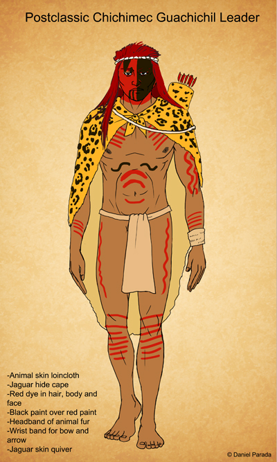 Image describing features of a Postclassic Chichimec Guachichil Leader